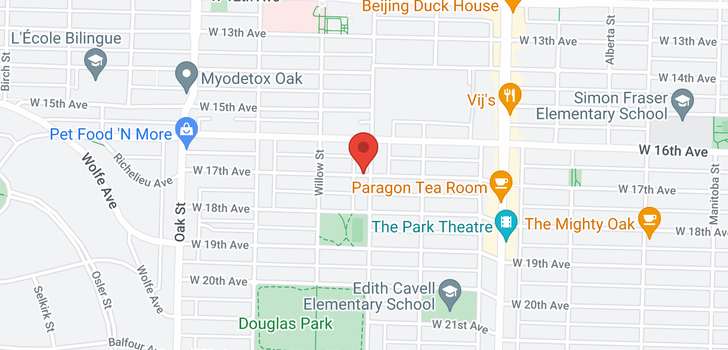 map of 305 717 W 17TH AVENUE